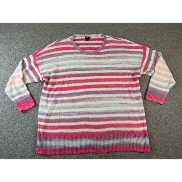 Torrid Sweater Knit Crewneck Pastel Stripe Size 3X - Picture 1 of 6